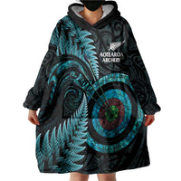 New Zealand Archery Wearable Blanket Hoodie Aotearoa Silver Fern Maori LT14 - Polynesian Pride