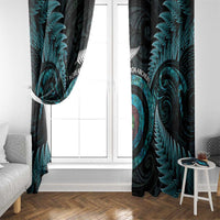 New Zealand Archery Window Curtain Aotearoa Silver Fern Maori - Polynesian Pride