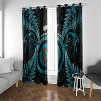 New Zealand Archery Window Curtain Aotearoa Silver Fern Maori - Polynesian Pride