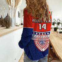 Custom Fiji School Women Casual Shirt Marist Brothers Fijian Tapa Pattern LT14 - Polynesian Pride