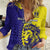 Fiji School Women Casual Shirt Suva Grammar Lions With Fijian Tapa LT14