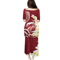 Blood Gold Polynesia Family Matching Puletasi and Hawaiian Shirt Polynesian Frangipani With Sea Turtles LT14 - Polynesian Pride