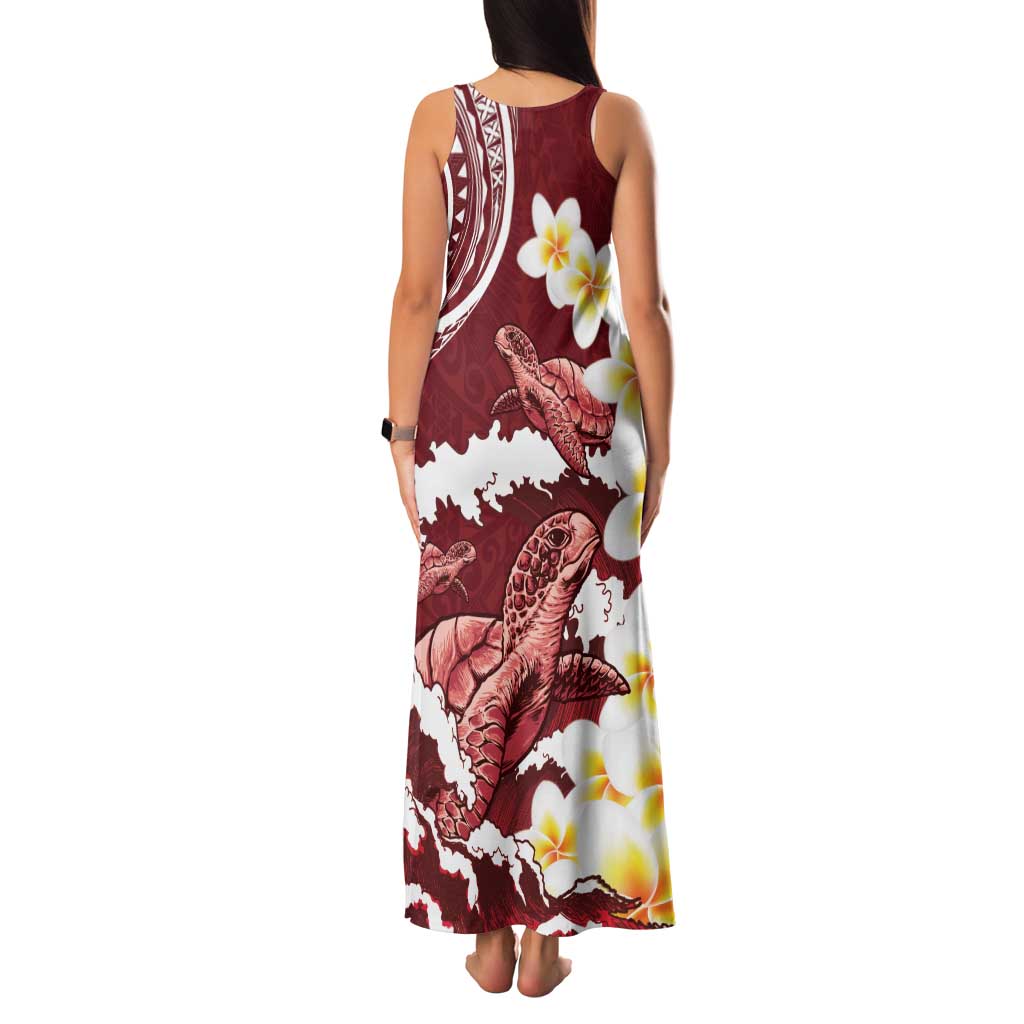 Blood Gold Polynesia Family Matching Tank Maxi Dress and Hawaiian Shirt Polynesian Frangipani With Sea Turtles LT14 - Polynesian Pride
