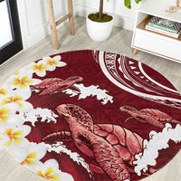 Blood Gold Polynesia Round Carpet Polynesian Frangipani With Sea Turtles LT14 Blood Gold - Polynesian Pride