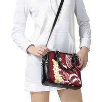 Blood Gold Polynesia Shoulder Handbag Polynesian Frangipani With Sea Turtles LT14 - Polynesian Pride