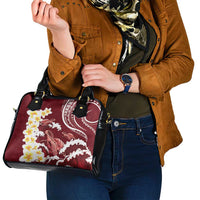 Blood Gold Polynesia Shoulder Handbag Polynesian Frangipani With Sea Turtles LT14 - Polynesian Pride