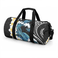 Black Polynesia Duffle Bag Polynesian Frangipani With Sea Turtles LT14 - Polynesian Pride