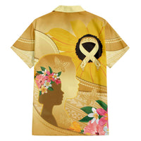 Polynesia Childhood Cancer Awareness Family Matching Tank Maxi Dress and Hawaiian Shirt Be Bold Go Gold Polynesian Art LT14 - Polynesian Pride