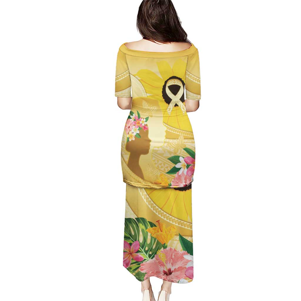 Polynesia Childhood Cancer Awareness Puletasi Be Bold Go Gold Polynesian Art