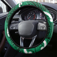 Aotearoa Atua Tangaroa Steering Wheel Cover God Of The Sea Maori Whale Tail Green