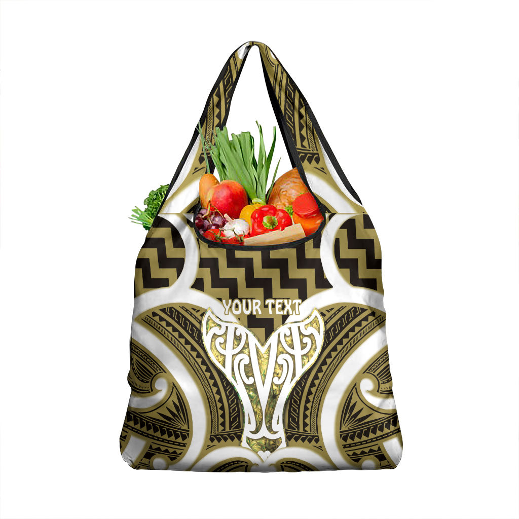Aotearoa Atua Tangaroa Personalised Grocery Bag God Of The Sea Maori Whale Tail Yellow LT14 1-pack One Size Yellow - Polynesian Pride