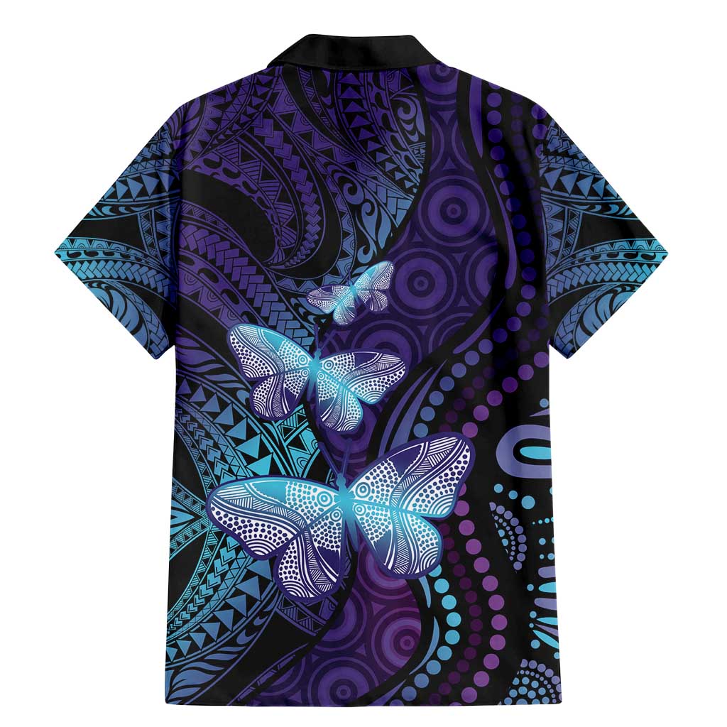 You Matter Suicide Prevention Awareness Family Matching Mermaid Dress and Hawaiian Shirt Butterfly Aboriginal Mix Polynesian Pattern LT14 - Polynesian Pride