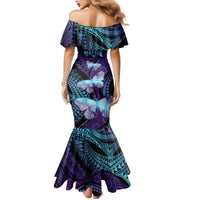 You Matter Suicide Prevention Awareness Family Matching Mermaid Dress and Hawaiian Shirt Butterfly Aboriginal Mix Polynesian Pattern LT14 - Polynesian Pride