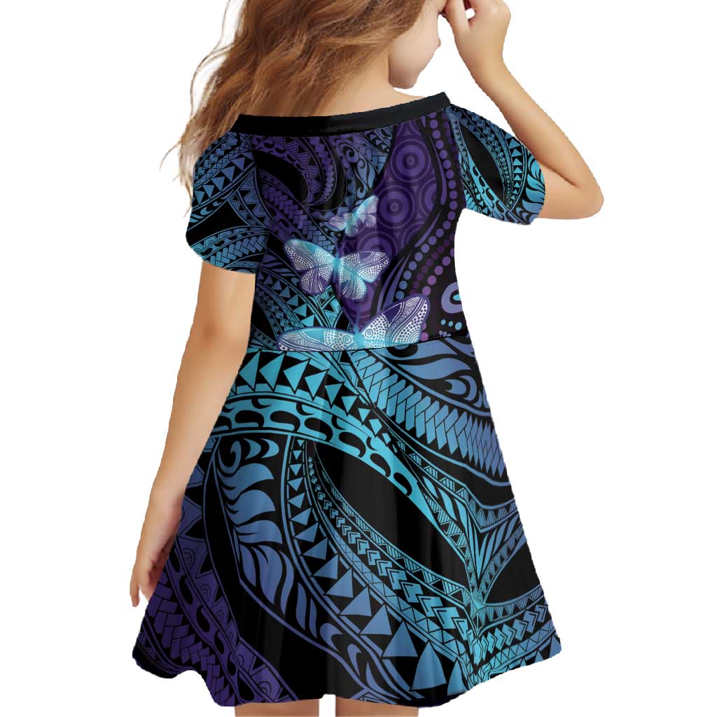 You Matter Suicide Prevention Awareness Family Matching Off Shoulder Maxi Dress and Hawaiian Shirt Butterfly Aboriginal Mix Polynesian Pattern LT14 - Polynesian Pride