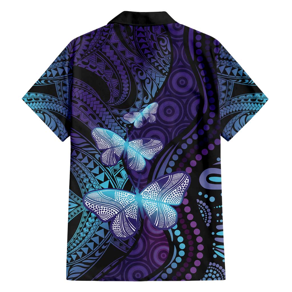 You Matter Suicide Prevention Awareness Family Matching Puletasi and Hawaiian Shirt Butterfly Aboriginal Mix Polynesian Pattern LT14 - Polynesian Pride