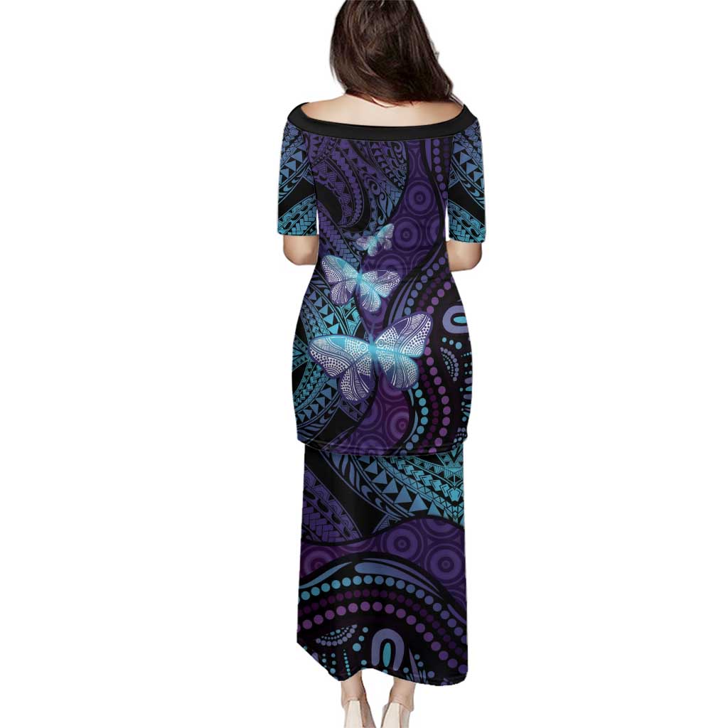 You Matter Suicide Prevention Awareness Family Matching Puletasi and Hawaiian Shirt Butterfly Aboriginal Mix Polynesian Pattern LT14 - Polynesian Pride