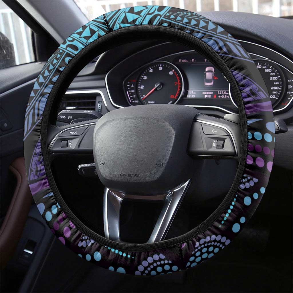 You Matter Suicide Prevention Awareness Steering Wheel Cover Butterfly Aboriginal Mix Polynesian Pattern LT14 - Polynesian Pride
