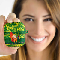 Cook Islands Christmas AirPods Case Surfing Santa Mere Kiritimiti - Polynesian Pride
