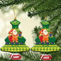 Cook Islands Christmas Ceramic Ornament Surfing Santa Mere Kiritimiti - Polynesian Pride