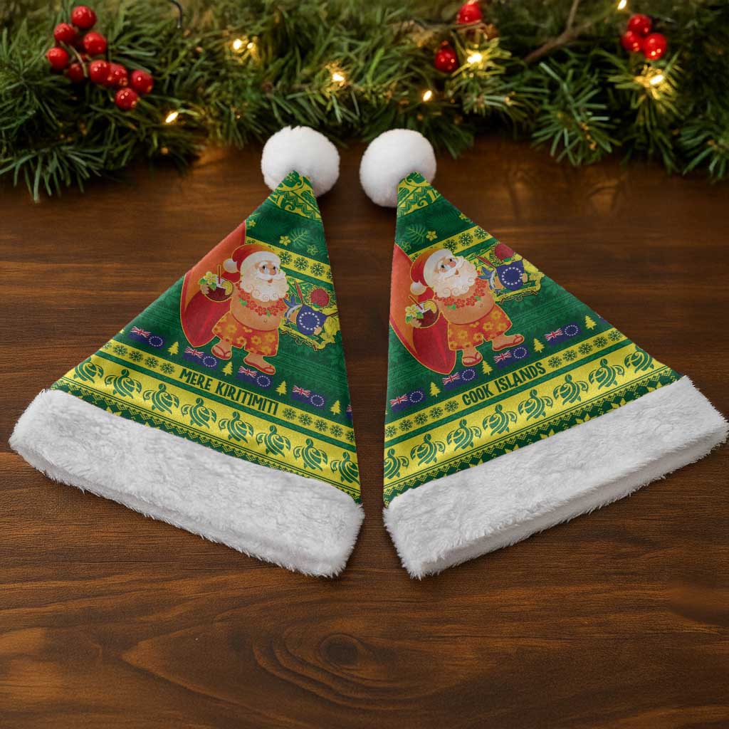 Cook Islands Christmas Santa Hat Surfing Santa Mere Kiritimiti - Polynesian Pride