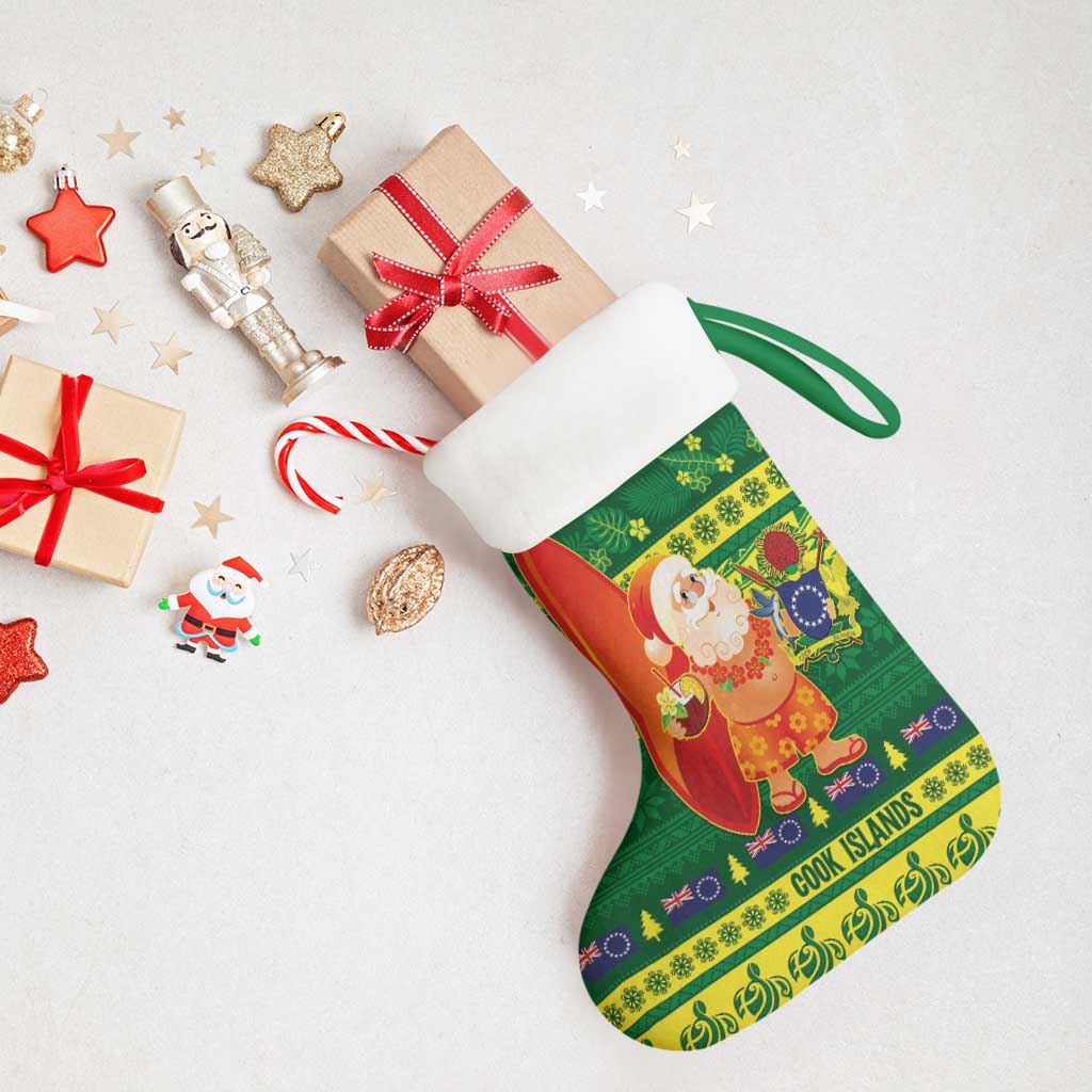 Cook Islands Christmas Stocking Surfing Santa Mere Kiritimiti - Polynesian Pride