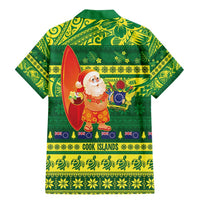 Cook Islands Christmas Family Matching Mermaid Dress and Hawaiian Shirt Surfing Santa Mere Kiritimiti LT14 - Polynesian Pride
