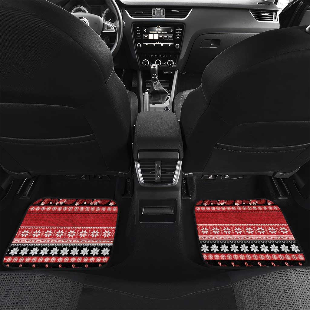 French Polynesia Christmas Car Mats Tiare Chilling Santa Oaoa I teie Noera - Polynesian Pride