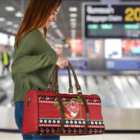 French Polynesia Christmas Travel Bag Tiare Chilling Santa Oaoa I teie Noera - Polynesian Pride