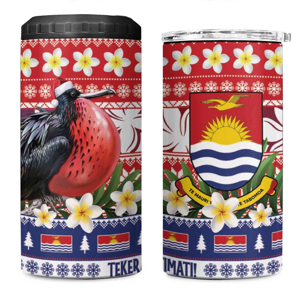 Kiribati Christmas 4 in 1 Can Cooler Tumbler Frigatebird Santa Tekeraoi n te Kiritimati LT14 One Size: 16 oz Red - Polynesian Pride