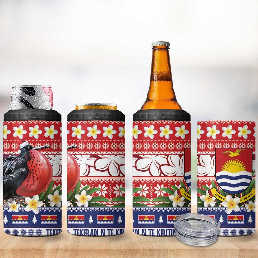 Kiribati Christmas 4 in 1 Can Cooler Tumbler Frigatebird Santa Tekeraoi n te Kiritimati LT14 - Polynesian Pride
