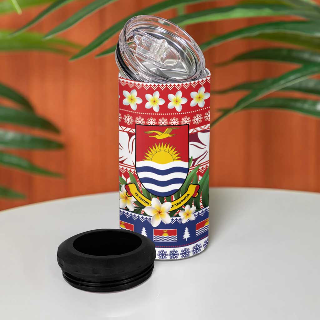 Kiribati Christmas 4 in 1 Can Cooler Tumbler Frigatebird Santa Tekeraoi n te Kiritimati LT14 - Polynesian Pride