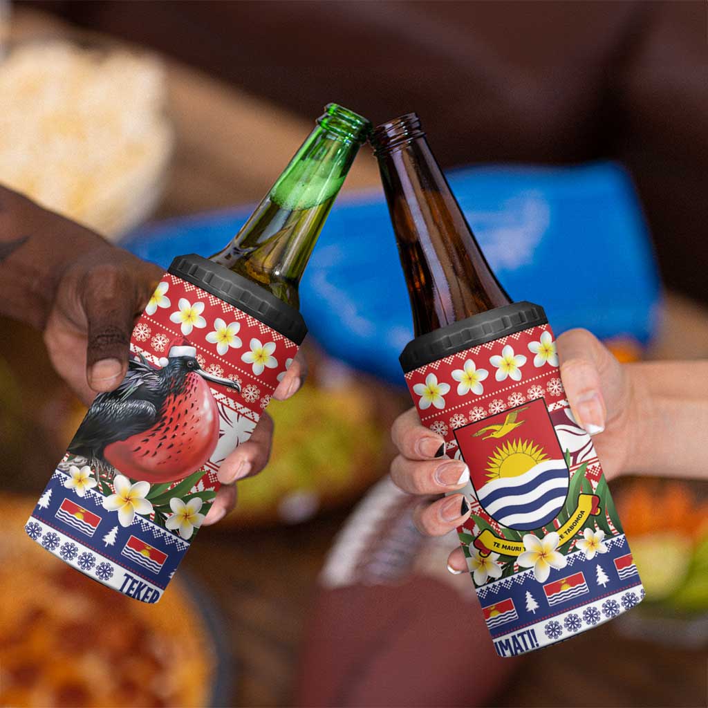 Kiribati Christmas 4 in 1 Can Cooler Tumbler Frigatebird Santa Tekeraoi n te Kiritimati LT14 - Polynesian Pride