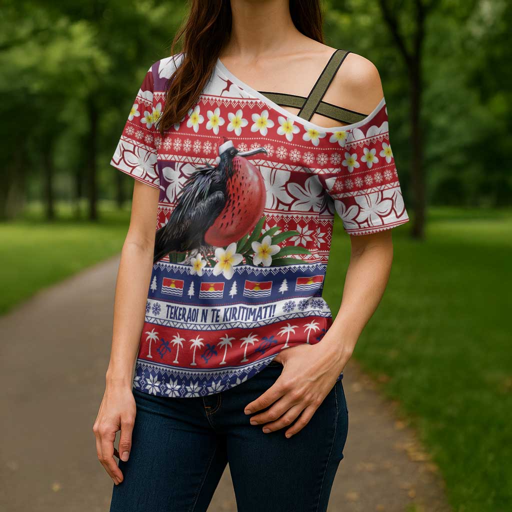 Kiribati Christmas Cross Shoulder Shirt Frigatebird Santa Tekeraoi n te Kiritimati LT14 - Polynesian Pride