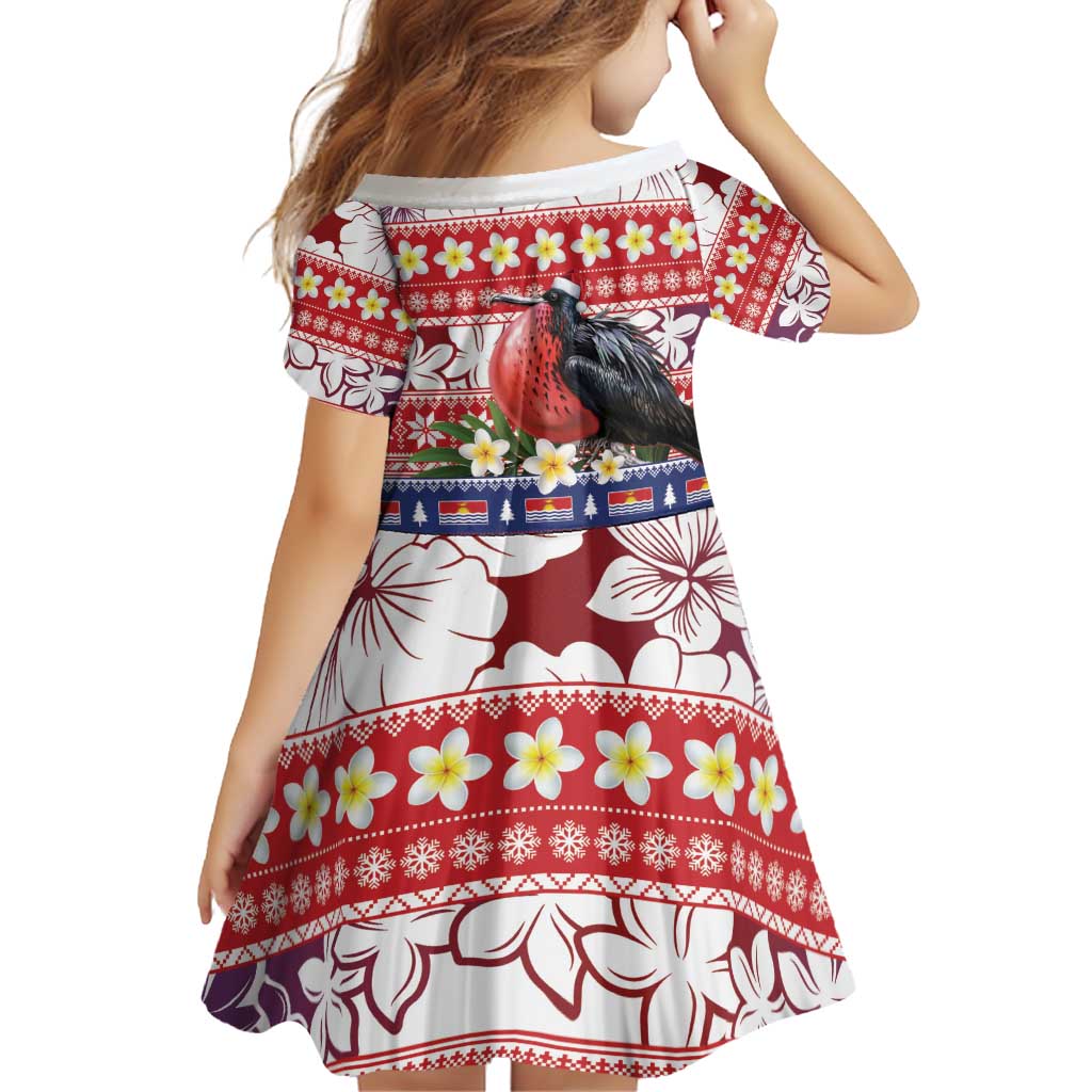 Kiribati Christmas Family Matching Off Shoulder Short Dress and Hawaiian Shirt Frigatebird Santa Tekeraoi n te Kiritimati LT14 - Polynesian Pride