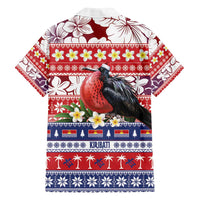 Kiribati Christmas Family Matching Off Shoulder Short Dress and Hawaiian Shirt Frigatebird Santa Tekeraoi n te Kiritimati LT14 - Polynesian Pride