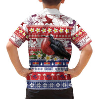 Kiribati Christmas Family Matching Puletasi and Hawaiian Shirt Frigatebird Santa Tekeraoi n te Kiritimati LT14 - Polynesian Pride