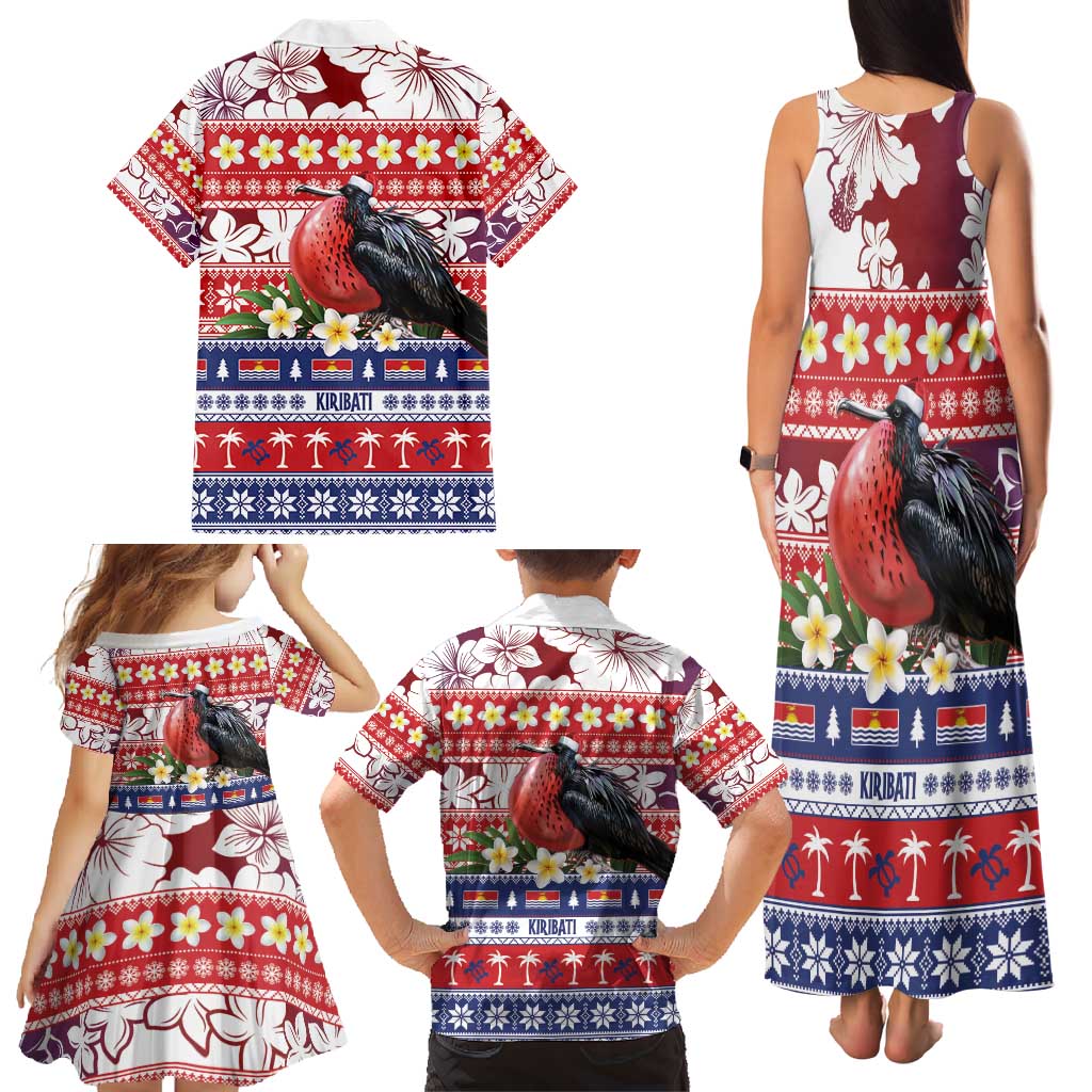 Kiribati Christmas Family Matching Tank Maxi Dress and Hawaiian Shirt Frigatebird Santa Tekeraoi n te Kiritimati LT14 - Polynesian Pride