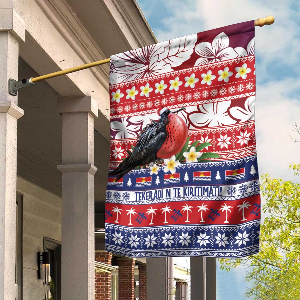 Kiribati Christmas Garden Flag Frigatebird Santa Tekeraoi n te Kiritimati LT14 House Flag Red - Polynesian Pride