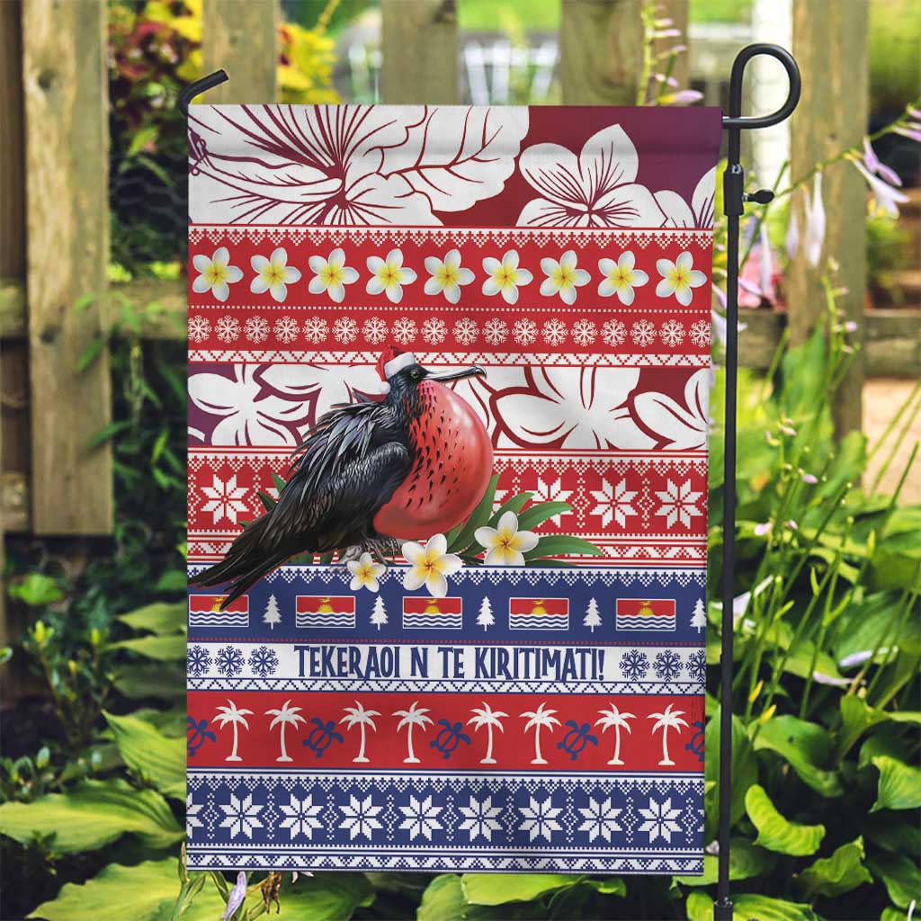 Kiribati Christmas Garden Flag Frigatebird Santa Tekeraoi n te Kiritimati LT14 Garden Flag Red - Polynesian Pride