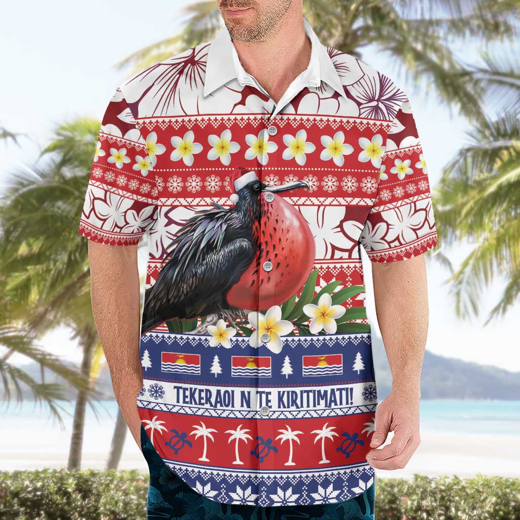 Kiribati Christmas Hawaiian Shirt Frigatebird Santa Tekeraoi n te Kiritimati LT14 - Polynesian Pride