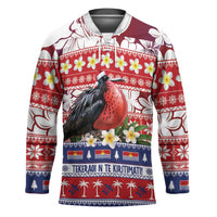 Kiribati Christmas Hockey Jersey Frigatebird Santa Tekeraoi n te Kiritimati LT14 Unisex Red - Polynesian Pride