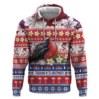 Kiribati Christmas Hoodie Frigatebird Santa Tekeraoi n te Kiritimati LT14 Pullover Hoodie Red - Polynesian Pride