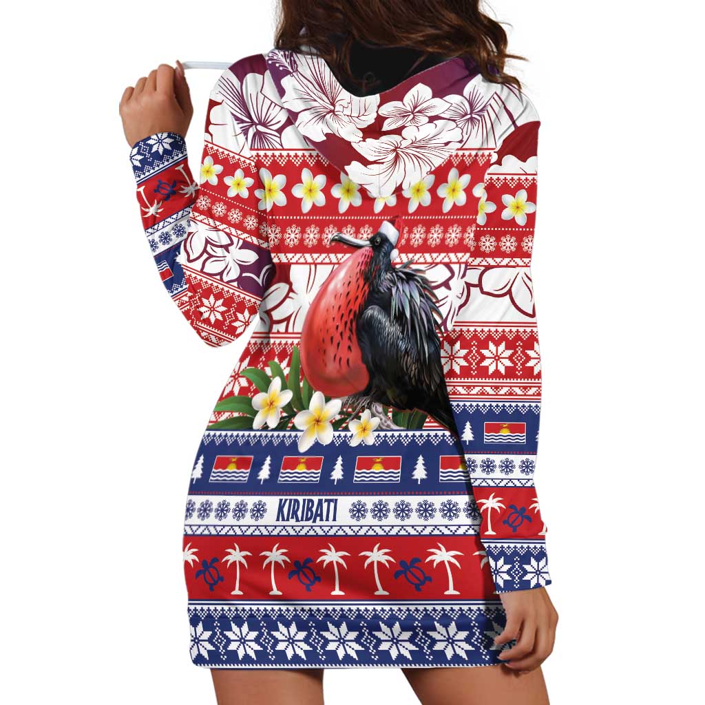 Kiribati Christmas Hoodie Dress Frigatebird Santa Tekeraoi n te Kiritimati LT14 - Polynesian Pride