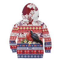 Kiribati Christmas Kid Hoodie Frigatebird Santa Tekeraoi n te Kiritimati LT14 - Polynesian Pride