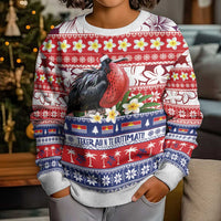 Kiribati Christmas Kid Ugly Christmas Sweater Frigatebird Santa Tekeraoi n te Kiritimati LT14 - Polynesian Pride