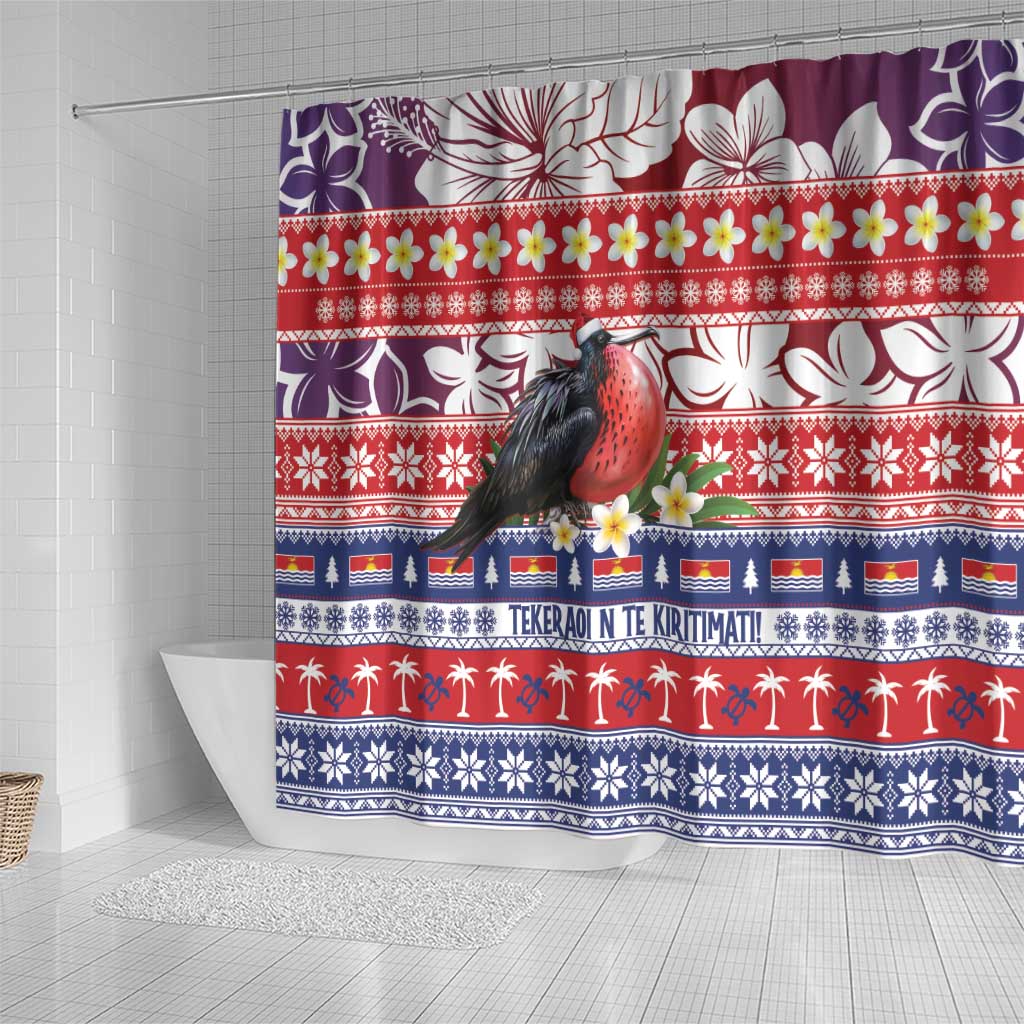 Kiribati Christmas Shower Curtain Frigatebird Santa Tekeraoi n te Kiritimati - Polynesian Pride