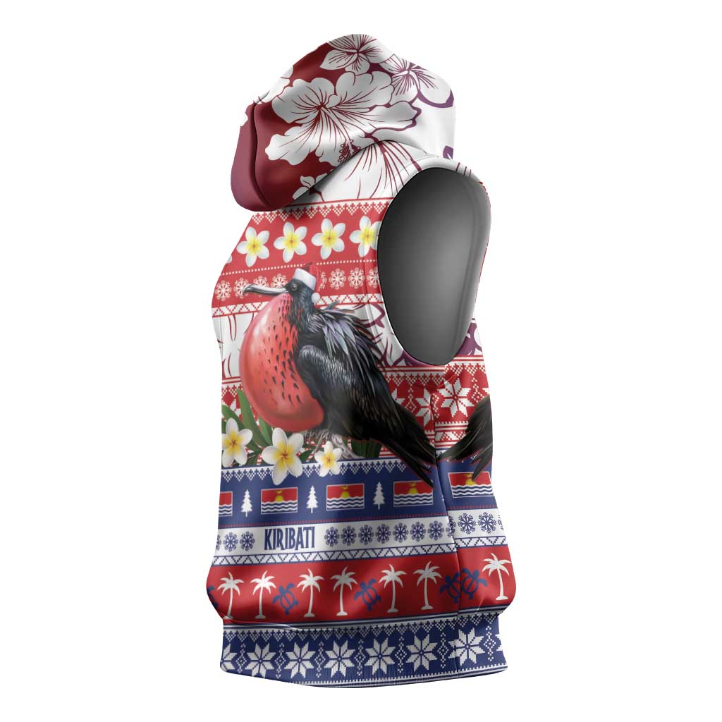 Kiribati Christmas Sleeveless Hoodie Frigatebird Santa Tekeraoi n te Kiritimati LT14 - Polynesian Pride