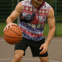 Kiribati Christmas Sleeveless Hoodie Frigatebird Santa Tekeraoi n te Kiritimati LT14 - Polynesian Pride