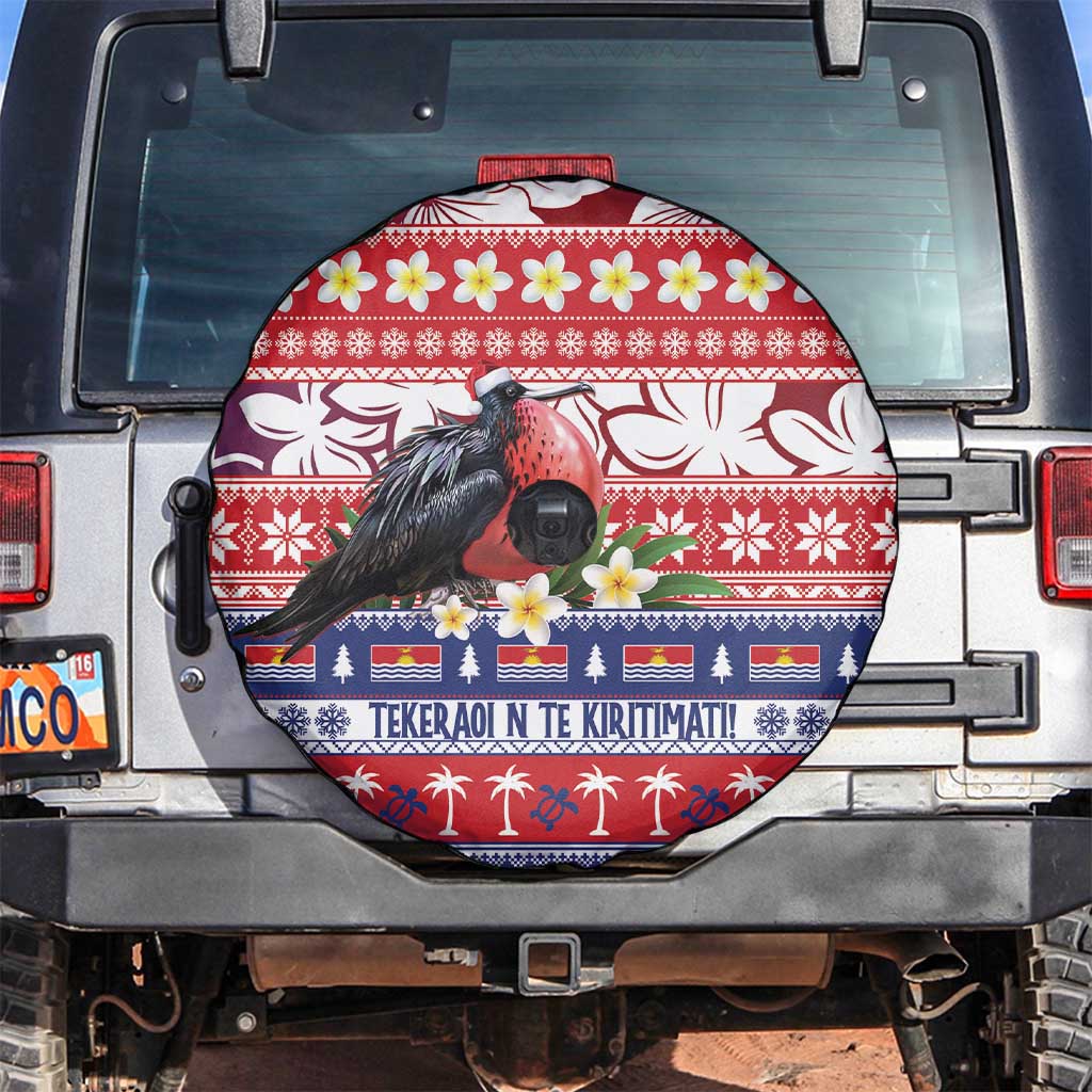 Kiribati Christmas Spare Tire Cover Frigatebird Santa Tekeraoi n te Kiritimati LT14 Red - Polynesian Pride