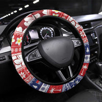 Kiribati Christmas Steering Wheel Cover Frigatebird Santa Tekeraoi n te Kiritimati LT14 Universal Fit Red - Polynesian Pride